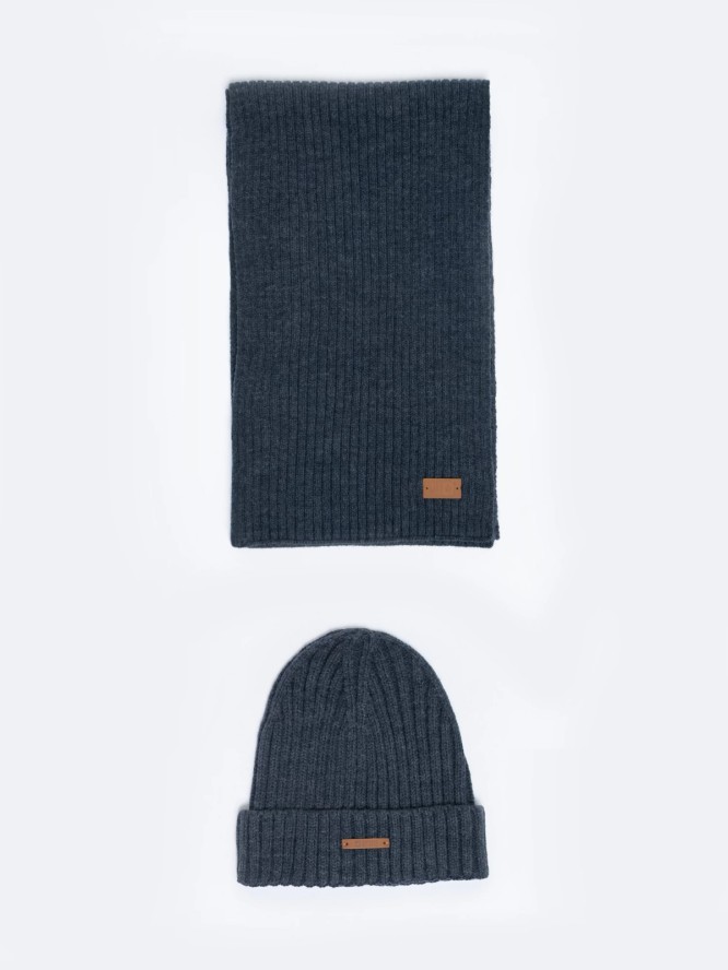 Szalik męski granatowy Berys 403/ Bery 403