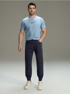 Jeansy jogger - niebieski