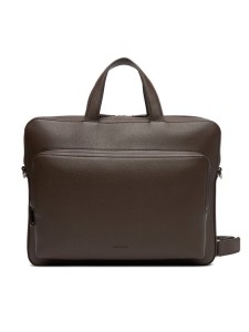 Calvin Klein Torba na laptopa Micro Pebble Slim Briefcase 36 LV04D3012G Brązowy