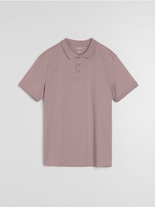 Bawełniana koszulka polo - różowy
