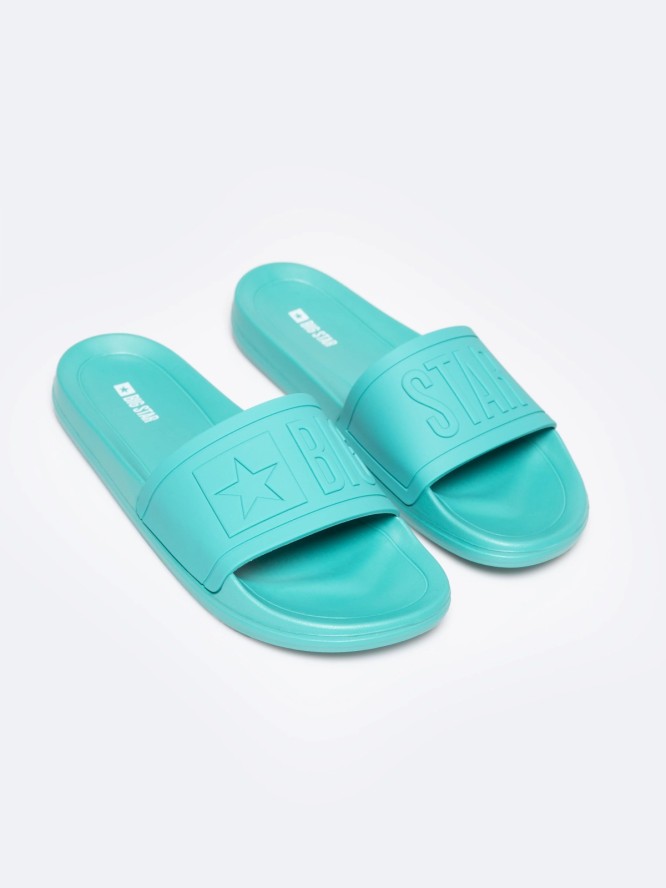 Klapki męskie plażowe zielone RR174A070 301