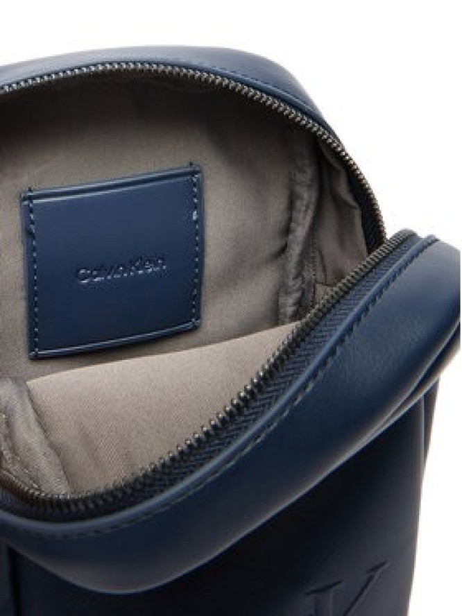 Calvin Klein Saszetka Bold Ck Slim Reporter LV04D3279G Granatowy