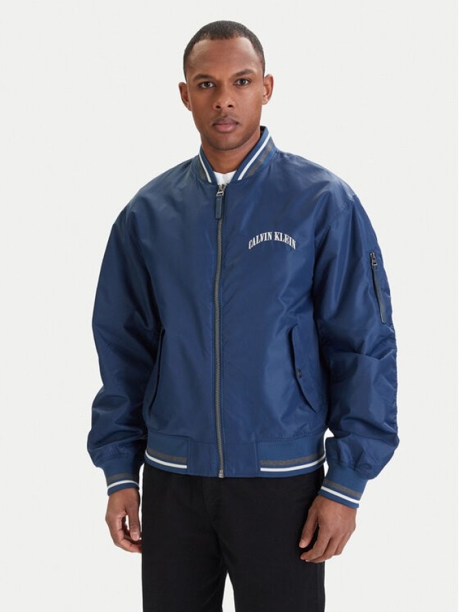 Calvin Klein Jeans Kurtka bomber LV04RF510G Niebieski Regular Fit