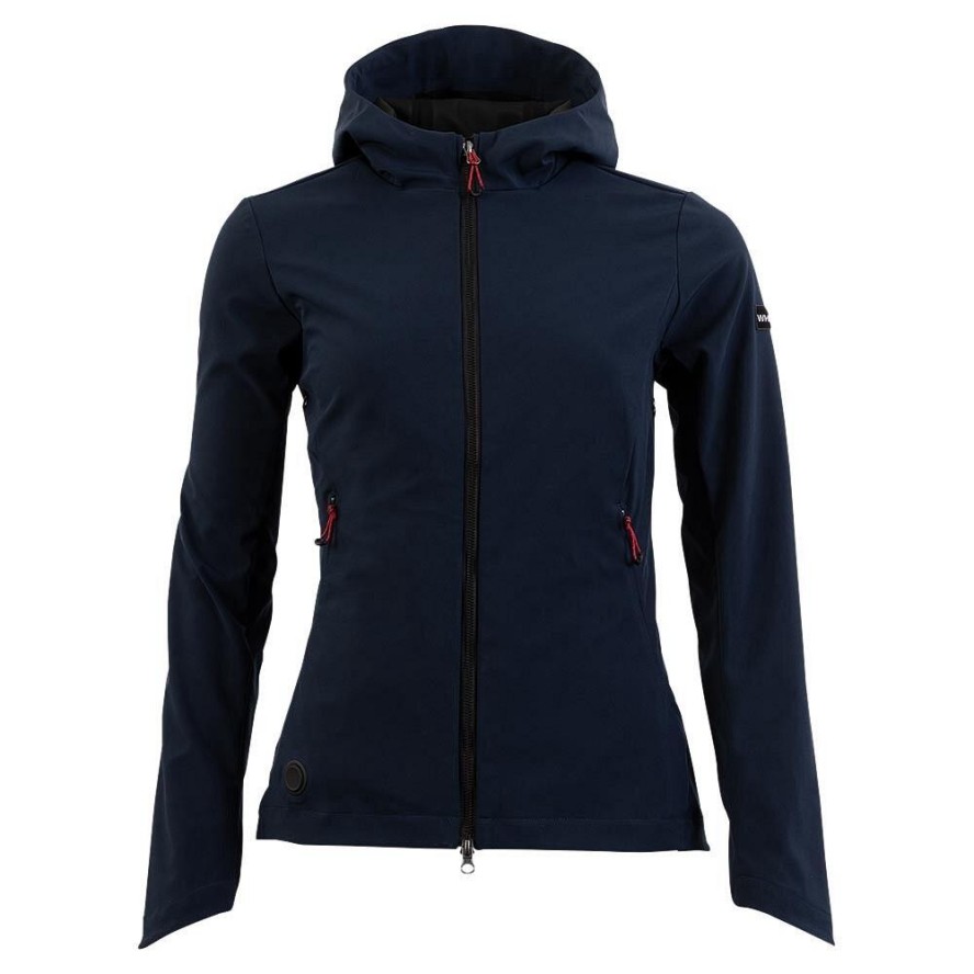 Kurtka wodoodporna do jazdy konnej z kapturem Softshell Whis