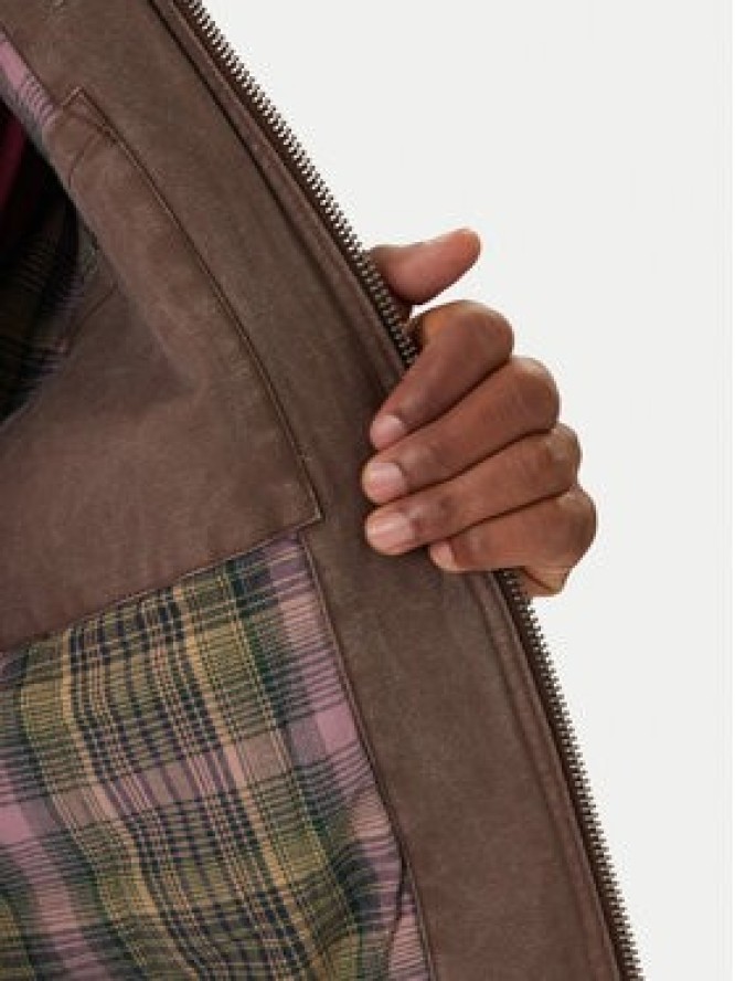 Quiksilver Kurtka jeansowa Shaper Pad EQYJK04174 Brązowy Regular Fit