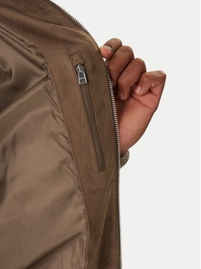 BOSS Kurtka skórzana H-Maparo 50547673 Beżowy Regular Fit