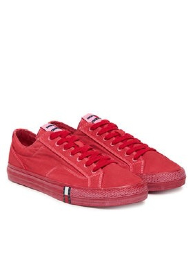Tommy Jeans Tenisówki Archive Vulc. Y2K Washed Canvas EM0EM01720 Czerwony