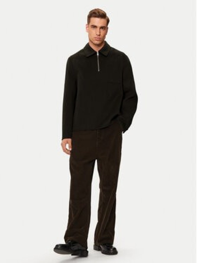 AMI Paris Płaszcz wełniany HJK057.WV0022 Brązowy Regular Fit