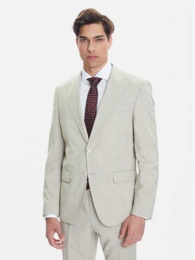 BOSS Garnitur H-Huge 50546099 Beżowy Slim Fit