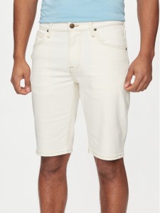 Lee Szorty jeansowe 5 Pocket 112349236 Écru Regular Fit