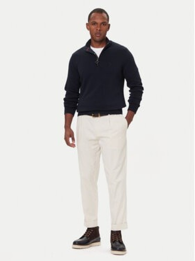 Barbour Sweter Half Zip MKN1074NY91 Granatowy Regular Fit