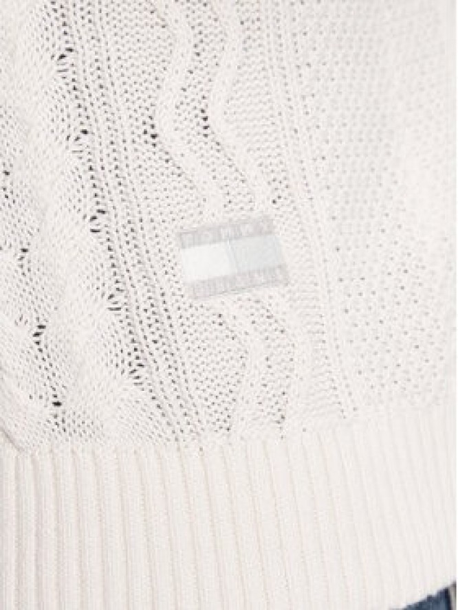 Tommy Jeans Sweter DM0DM22101 Biały Regular Fit