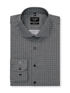 OLYMP Koszula "No 6" - Super Slim - w kolorze czarno-białym rozmiar: 40