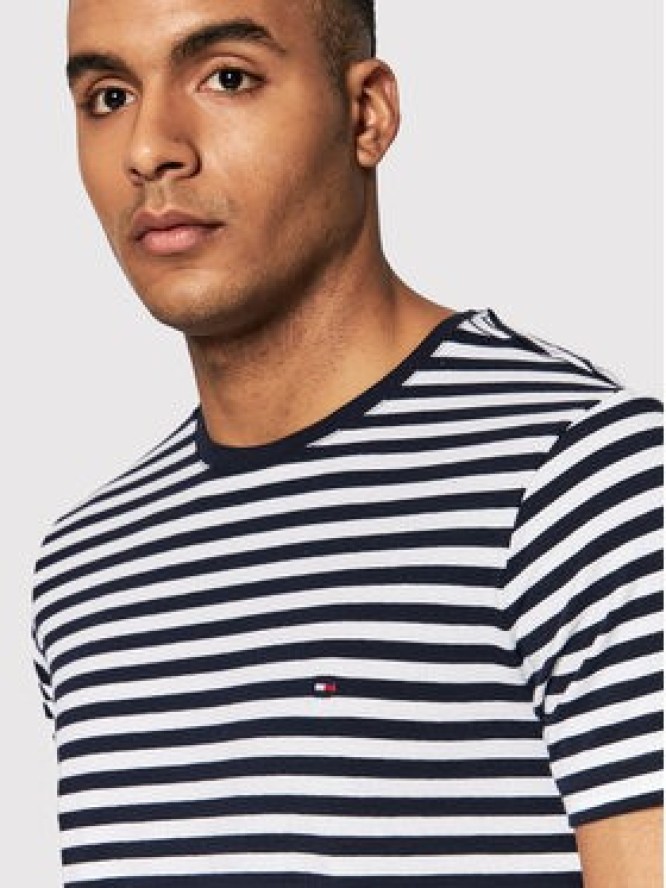 Tommy Hilfiger T-Shirt MW0MW10800 Granatowy Slim Fit