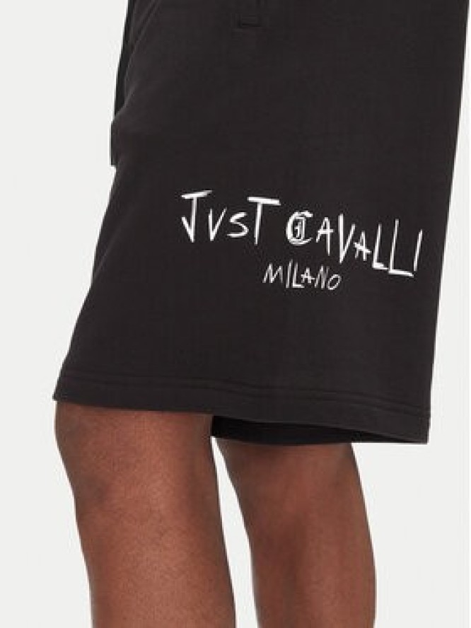 Just Cavalli Szorty sportowe 78OADT07 Czarny Regular Fit