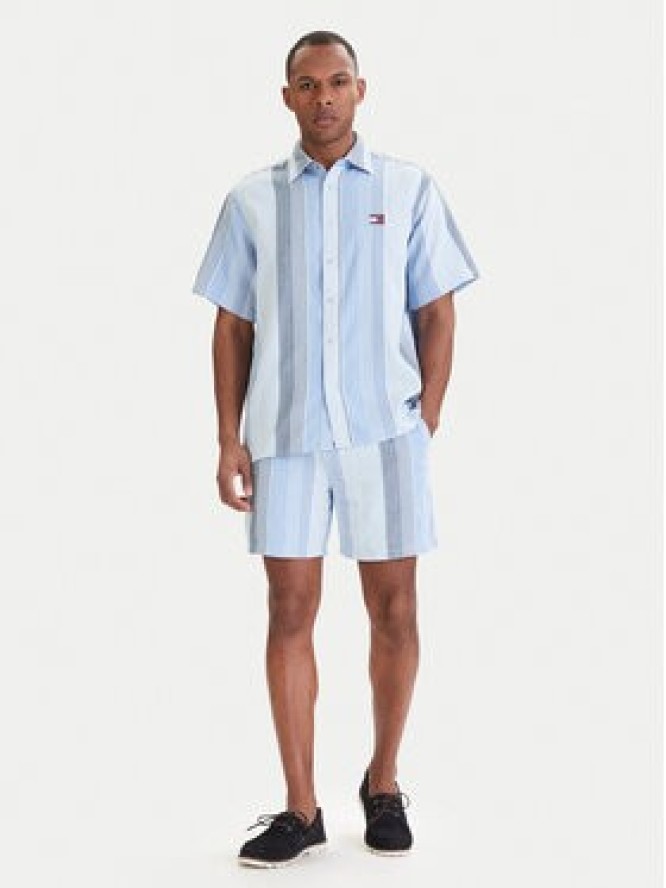 Tommy Jeans Koszula DM0DM22789 Błękitny Relaxed Fit