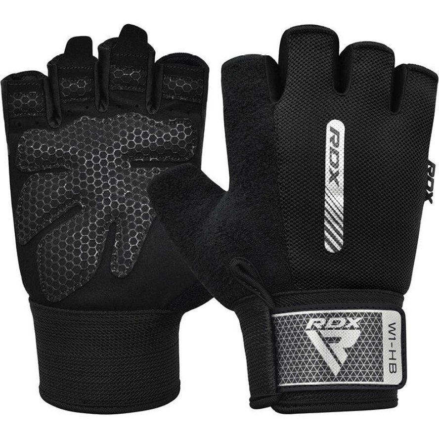 Rękawiczki fitness W1 - Z otwartymi palcami - Czarny – M