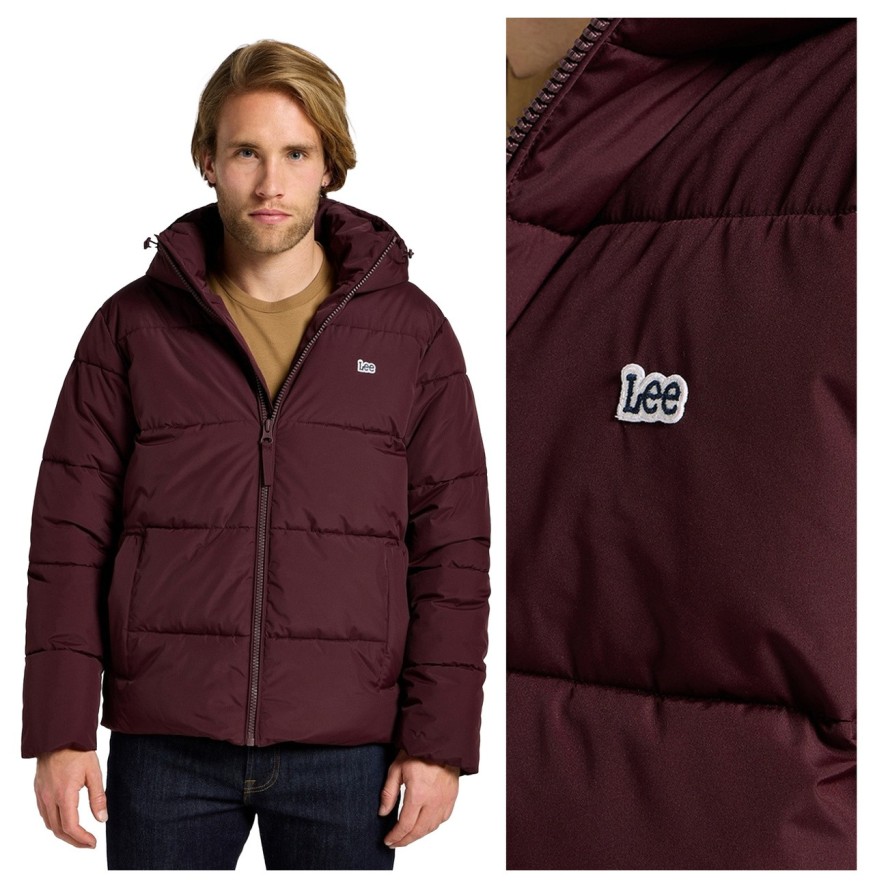 MĘSKA KURTKA PUCHOWA LEE PUFFER JACKET VELVET BEET 112355679