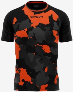 T-shirt męski Givova Army Czarno-pomarańczowy Czarny