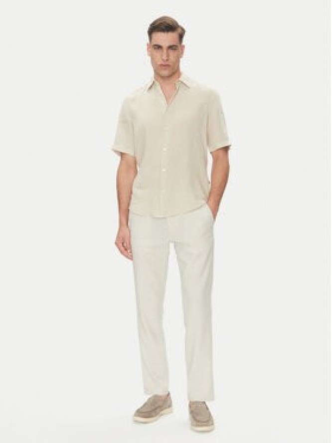 BOSS Koszula 50537382 Beżowy Regular Fit
