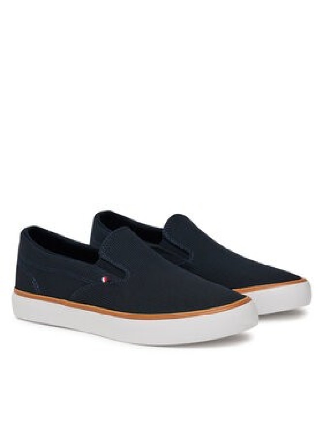 Tommy Hilfiger Tenisówki Th Hi Vulc Core Low Ii Slipon FM0FM05514 Granatowy