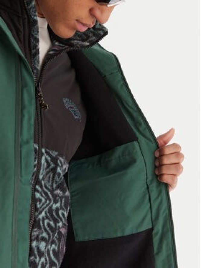 Quiksilver Kurtka przejściowa Overcast 3K EQYJK04202 Zielony Regular Fit