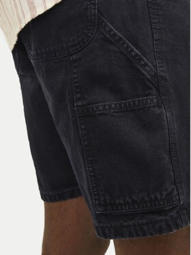 Jack & Jones Szorty jeansowe Jjitony 12252814 Czarny Loose Fit