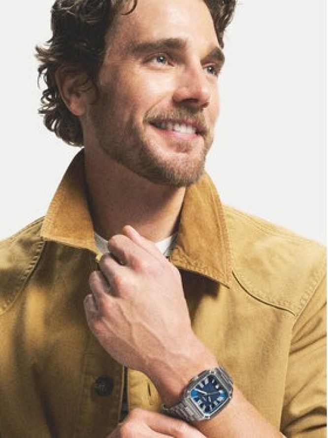 Fossil Zegarek Crosby FS6121 Srebrny