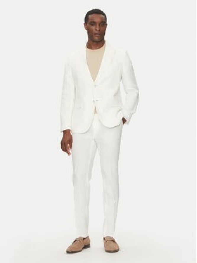 BOSS Marynarka C-Huge-Peak-252 50540516 Biały Slim Fit