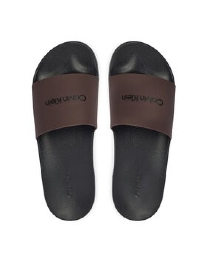 Calvin Klein Klapki Ess Slide Monobrand Cv HM0HM02107 Brązowy