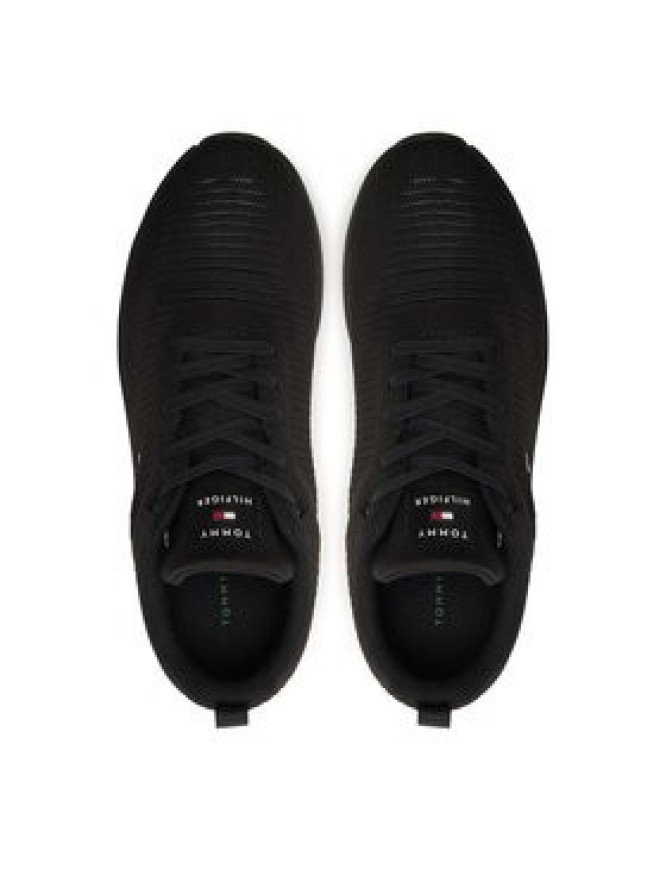 Tommy Hilfiger Sneakersy Corporate Knit Rib Runner FM0FM02838 Czarny