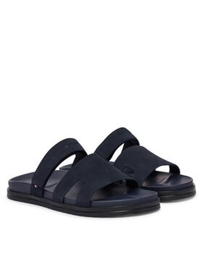 Tommy Hilfiger Klapki Adjustable Premium Suede FM0FM05774 Granatowy