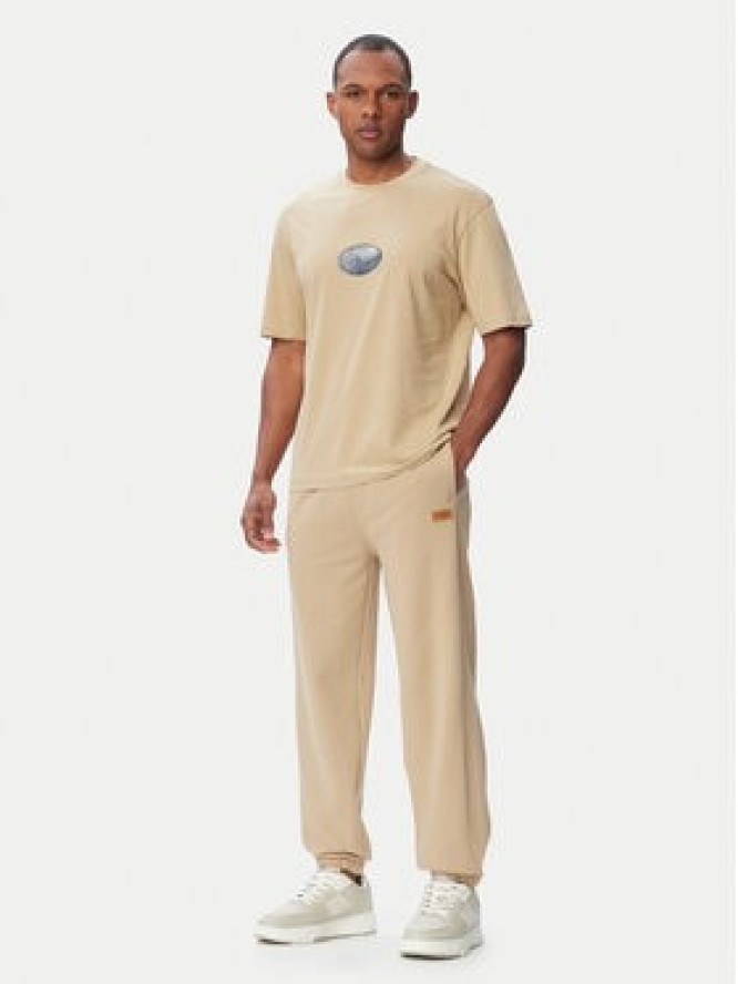 HUGO Spodnie dresowe Nevatro 50564047 Beżowy Regular Fit