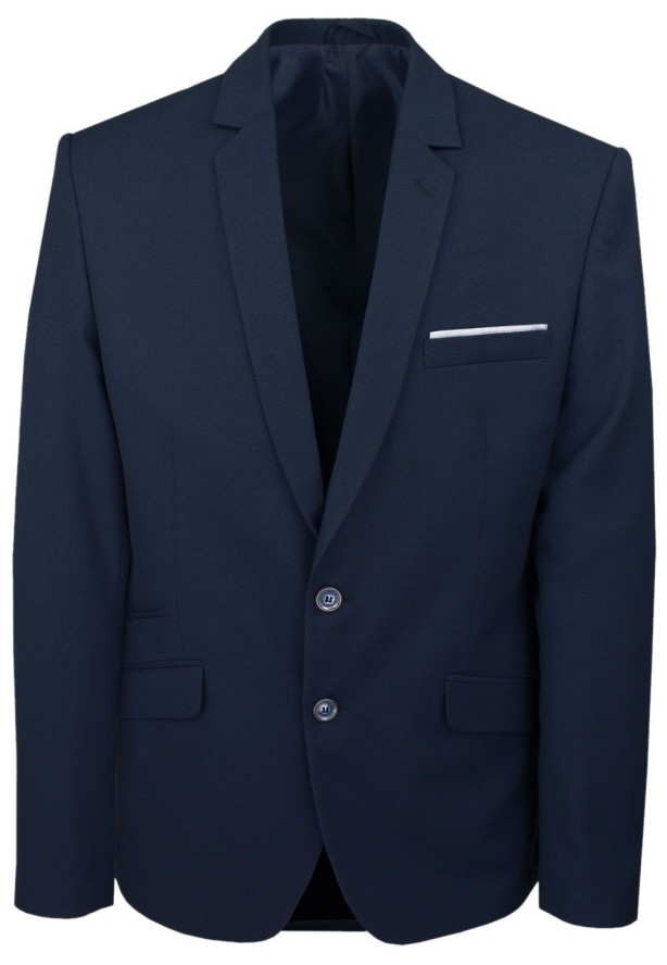 Męski, Taliowany Garnitur (Wesele, Studniówka) - Casino - Granat