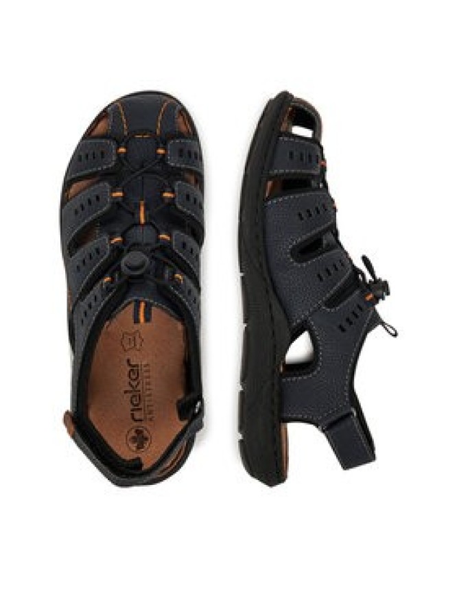 Rieker Sandały 22021-14 Czarny