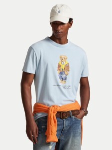 Polo Ralph Lauren T-Shirt 710P07347001 Błękitny Regular Fit