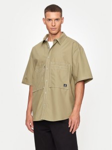 Converse Koszula M Wordmark Utility Shirt 10026433-A02 Khaki Regular Fit