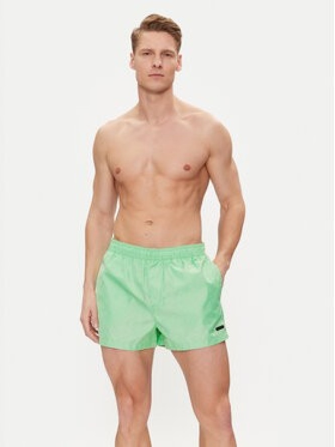 Calvin Klein Swimwear Szorty kąpielowe KM0KM01000 Zielony Regular Fit