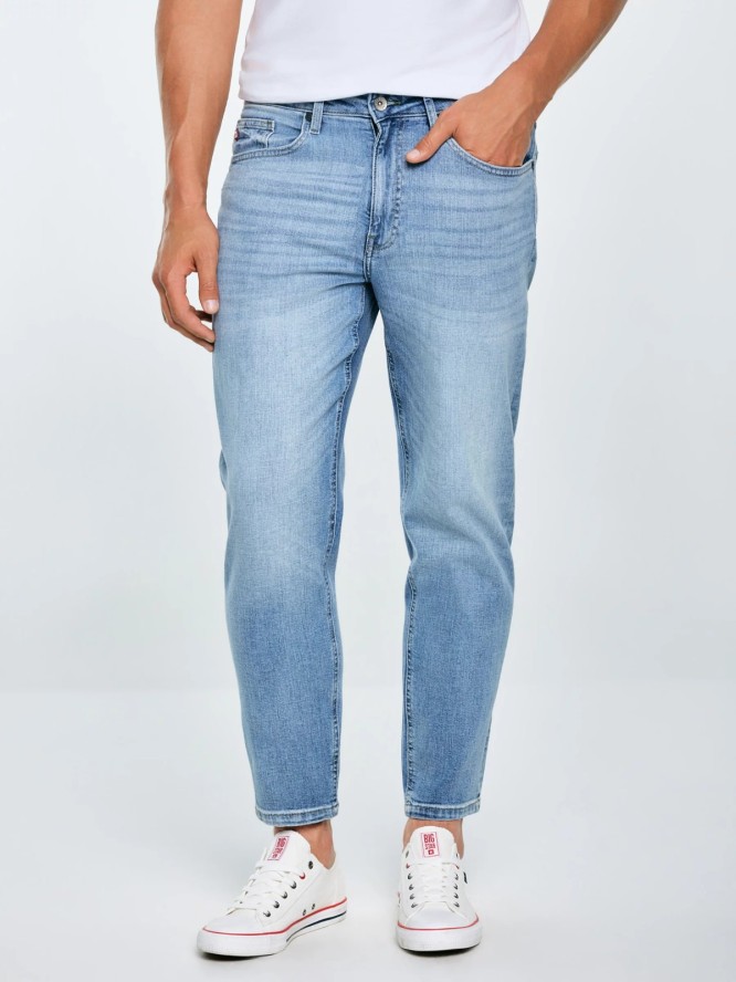 Jeansy męskie niebieskie Ates Cropped 122