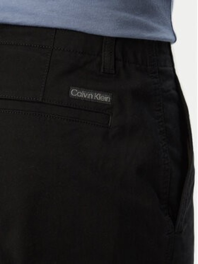 Calvin Klein Jeans Chinosy LV04RF618G Czarny Slim Fit