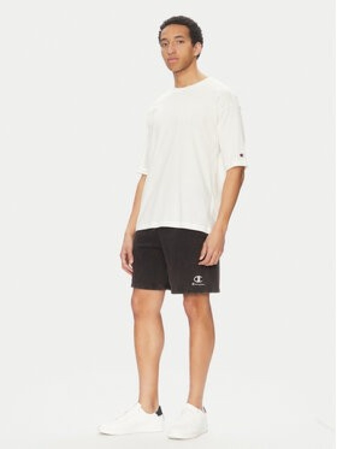 Champion Szorty sportowe Reverse Weave 221179 Czarny Regular Fit