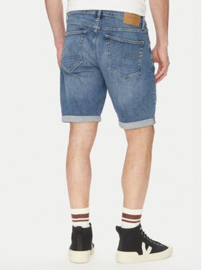 G-Star Raw Szorty jeansowe 3301 D10481 D634 H096 Niebieski Slim Fit