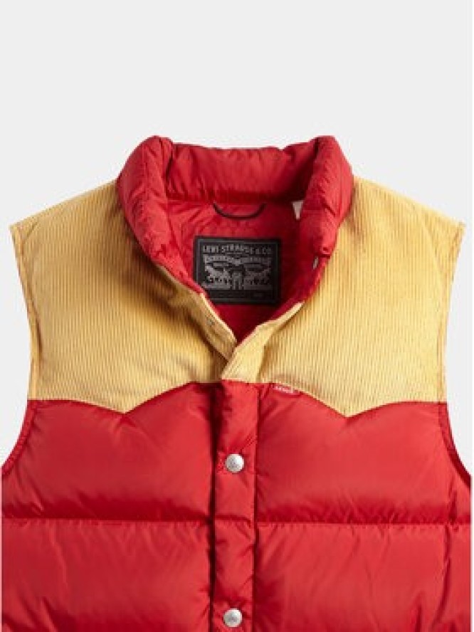 Levi's® Bezrękawnik Western Super Puffer A5634-0003 Czerwony Regular Fit