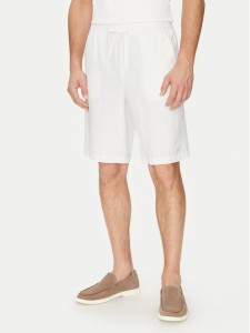 Guess Szorty materiałowe F5GD00 WH4J0 Biały Regular Fit