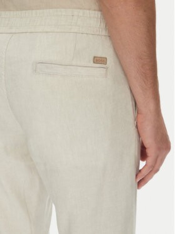 BOSS Spodnie materiałowe Sanderson-L 50536881 Beżowy Regular Fit