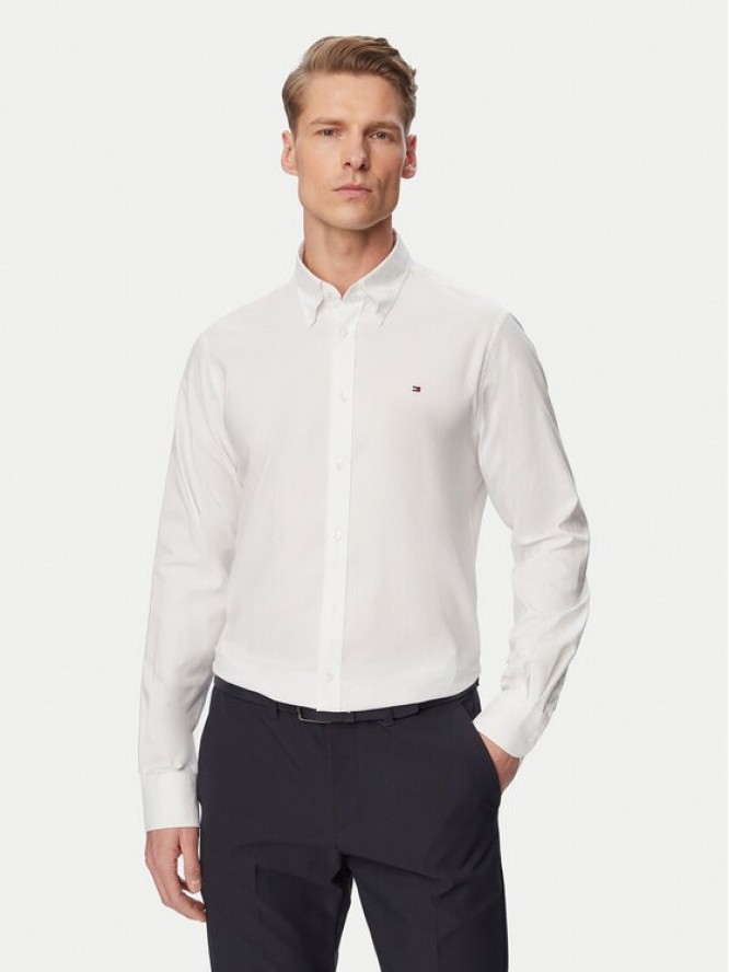 Tommy Hilfiger Koszula MW0MW38658 Biały Slim Fit