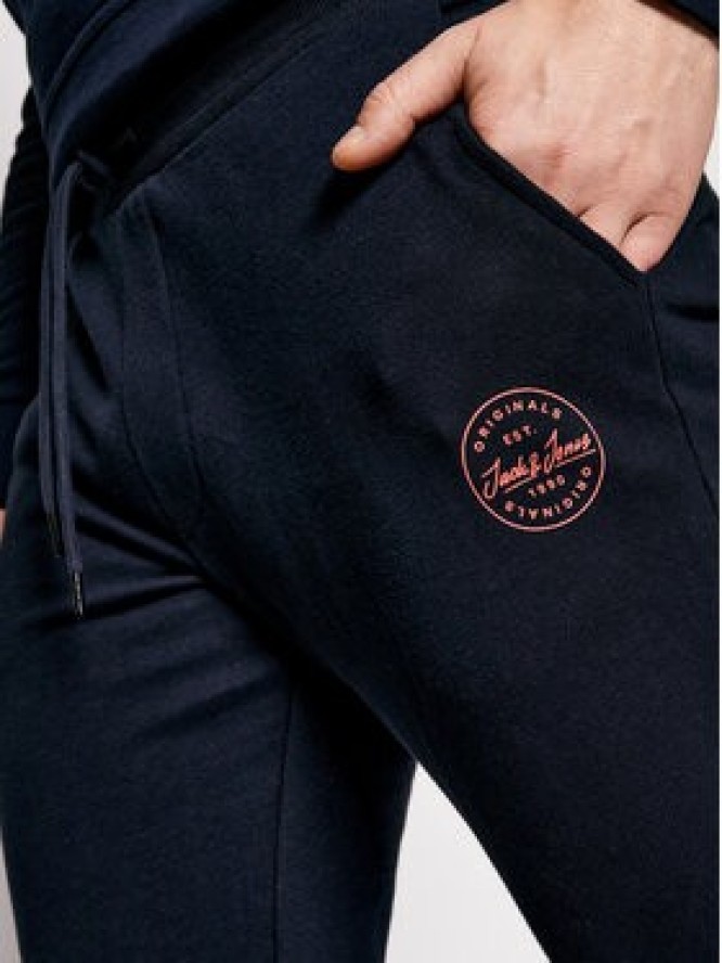 Jack & Jones Spodnie dresowe Gordon 12165322 Granatowy Regular Fit