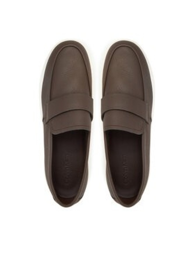 Calvin Klein Sneakersy Moccasin Lth Unlined HM0HM01813 Brązowy