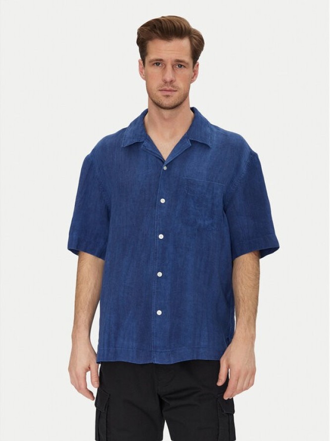Gant Koszula 3250062 Niebieski Relaxed Fit