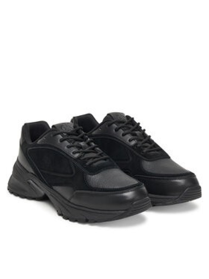 Calvin Klein Jeans Sneakersy Hike Runner Hf Lth Mix YM0YM01289 Czarny